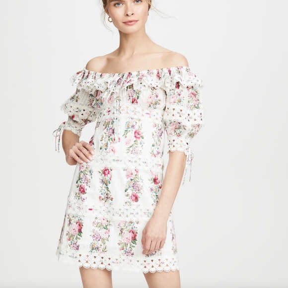Zimmermann | Dresses | Zimmermann Off Shoulder Floral Dress | Poshmark